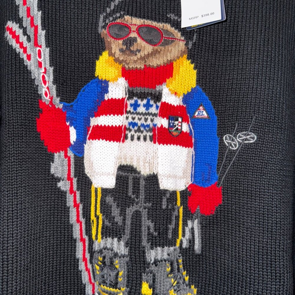 Women's Ralph Lauren Polo Ski Bear Sweater Size 2XL - Picture 2 of 6
